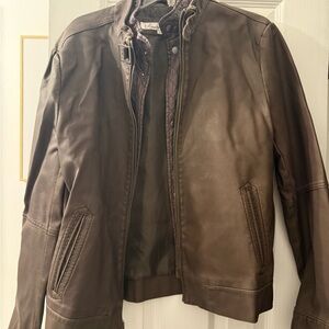 Kenneth Cole Men's Brown Leather Jacket